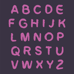 Alphabet Brushes Hand drawn Vector Isolated 