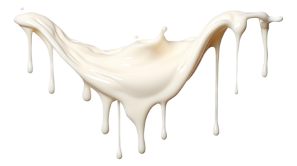 milk splash isolated on transparent white background, clipping path