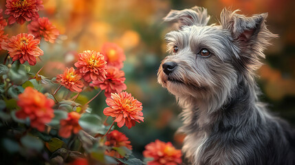 Curious puppy investigating its surroundings with a focus on exploratory behavior and learning new things in a safe environment.