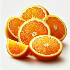 Fototapeta premium orange slices on white
