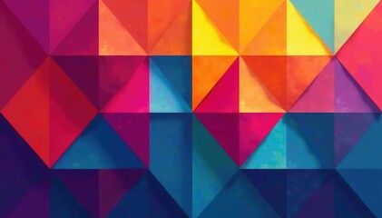 Obraz premium Abstract geometric shapes repeat in vibrant colors , design element, style, simple
