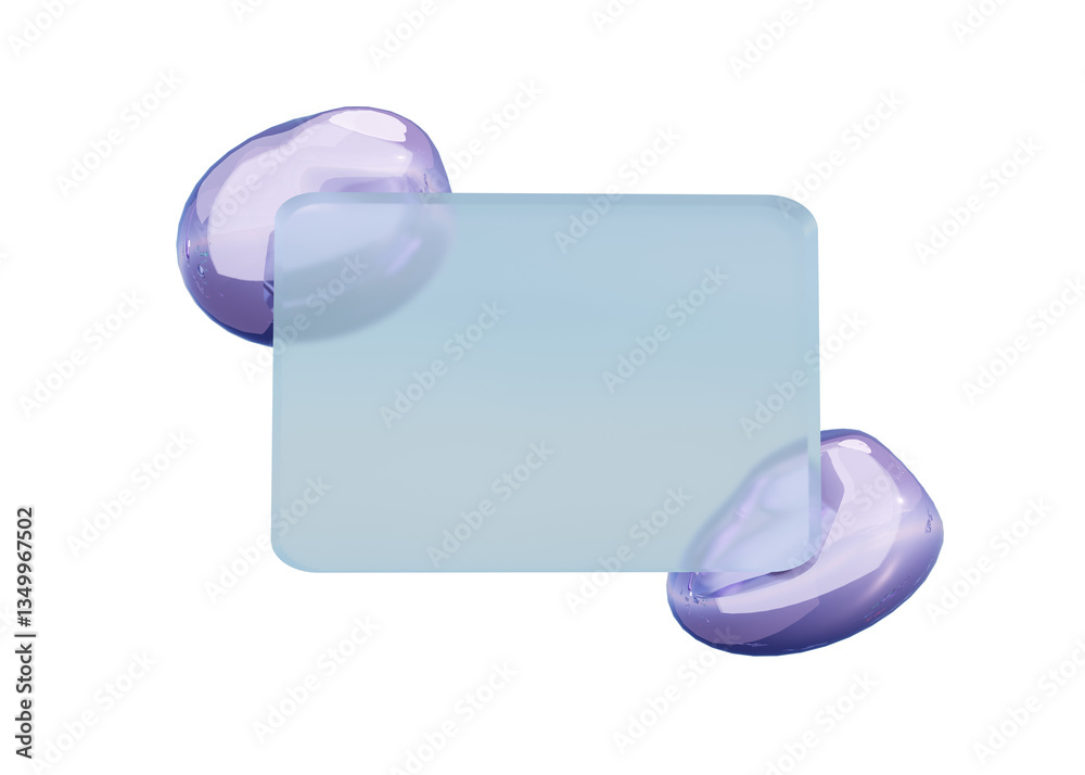 Fototapete modern abstract digital ui design with soft glassmorphism effect. a futuristic transparent interface