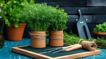 Preserving Fresh Herbs: A Bundling Guide - Learn to preserve fresh herbs using natural twine. This guide showcases simple techniques for extending the life of your homegrown herbs. Enjoy the beauty an