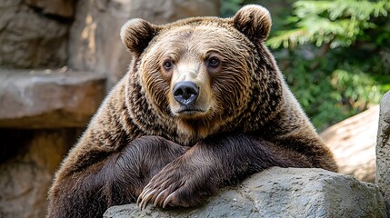 Fototapeta premium Majestic Brown Bear Wildlife Portrait