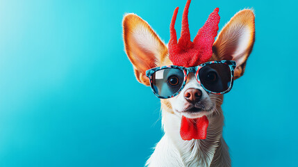 Face filter with animal masks for video chat, selfie photo and social media content. Vector cartoon set of cute nose and ears of dog, cat and rooster for mobile phone application