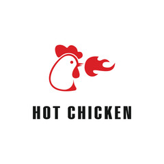 hot chicken logo design creative idea