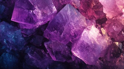 Fototapeta premium Intricate Fluorite Texture. A Close-Up Exploration of Mineral Beauty Captured in Crystal-Like Patterns
