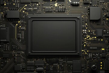 Fototapeta premium LCD Television Repair: Close-Up of Circuit Board and Components on Work Desk