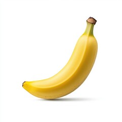 Single banana, studio shot, white background