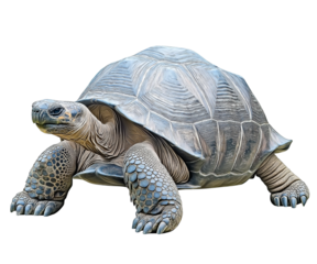 Giant tortoise, full body big turtle on Png Format and Transparent Background