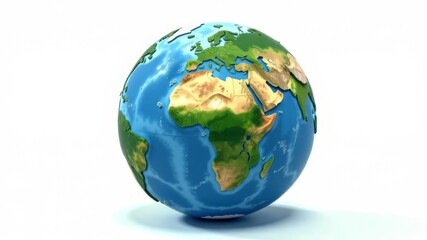 Planet Earth on a white background. Earth Day concept. Caring for the future. Ecology concept, caring attitude