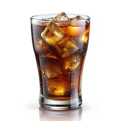 glass of coke background white