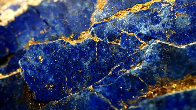 Lapis Lazuli Lustre: A royal blue lapis lazuli gemstone with golden flecks.