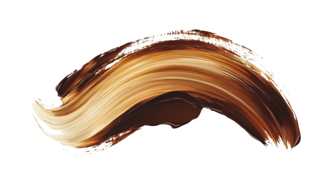 Brush Stroke PNG file transparent background – Dark gold flat brush stroke with a muted regal tone