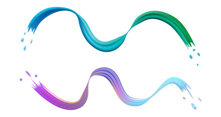 A set of colorful, vibrant gradient brushes. For your design project, for making holiday cards, banners. Vector illustration