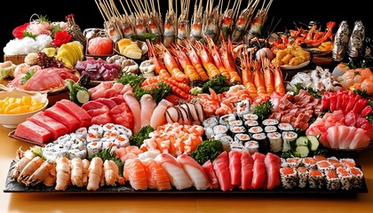 Exquisite Seafood Platter Display.
