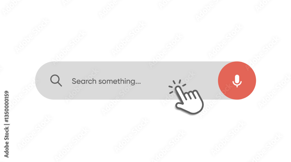 Fototapete Search Bar with suggestions for UI UX design and web site. Search Address and navigation bar icon. Collection of search form templates for websites. Search engine web browser window template