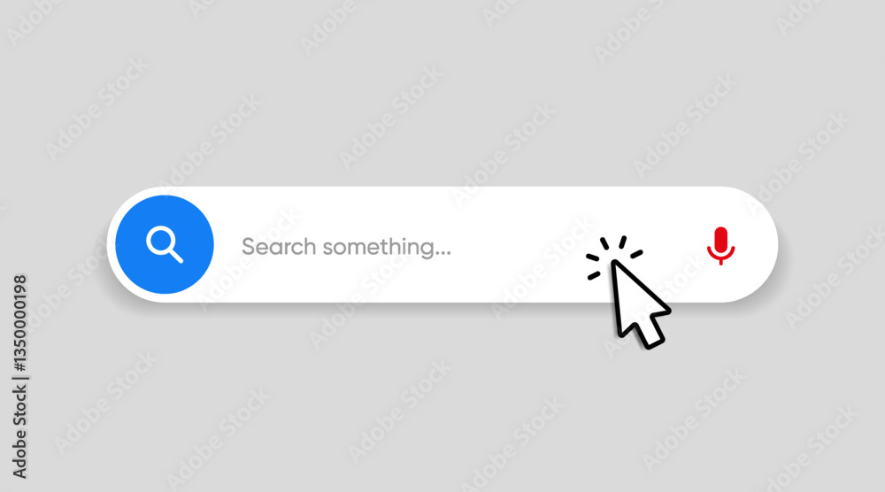 Fototapete Search Bar with suggestions for UI UX design and web site. Search Address and navigation bar icon. Collection of search form templates for websites. Search engine web browser window template