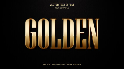Fototapeta premium Luxury golden 3d text editable text effect