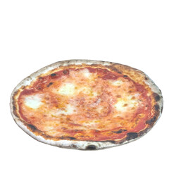 3D rendering illustration of a pizza