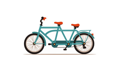 Naklejka premium Vintage tandem bicycle illustration against a white background 