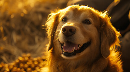Trainer motivating a playful dog with treats in a bright, cheerful room filled with natural light and colorful decorations.