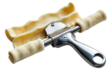 Pasta dreams unfolding a culinary symphony where fresh noodles meet precision tools against a stark black canvas showcasing sharp focus detail