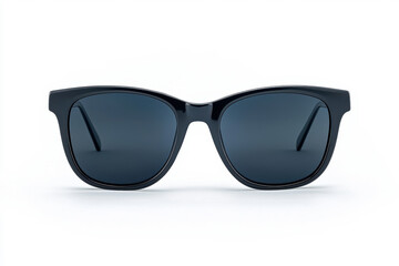 Fototapeta premium Classic black frame sunglasses on a clean white background