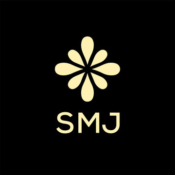 SMJ creative minimalist letter logo.