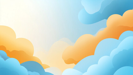 Minimalist Gradient Background in Light Blue and Yellow Tones