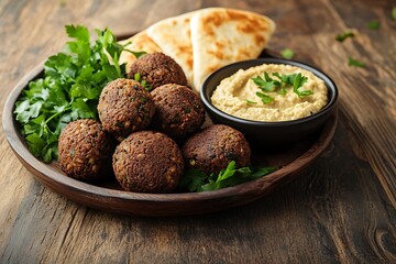Falafel and Hummus Delightful Plate