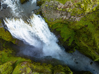 Skogafoss waterfall and the hike of 20 waterfalls, Iceland