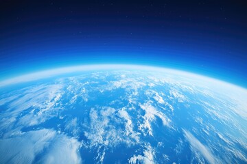 Fototapeta premium Vibrant Ozone Layer: A Planetary Perspective from Space Capturing Earth's Atmospheric Beauty