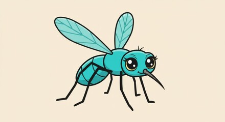 Charming Cartoon Mosquito Vector Design