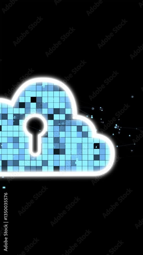 Poster cloud computing and data storage technology for future innovation . computer connects to internet se