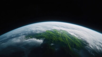 Earth's Lush Landscape from Orbit