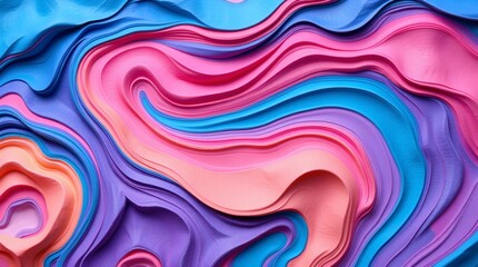 Fototapeta premium Abstract Fluid Art with Vibrant Colors abstract background with colorful waves