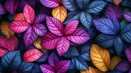Vibrant Tropical Leaves Background. (1)