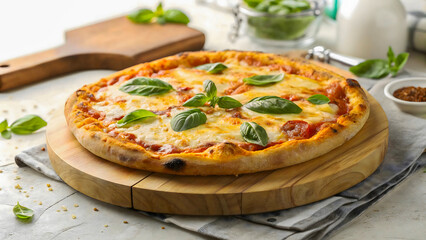 Delicious Margherita Pizza with Fresh Basil &ndash; Classic Italian Recipe