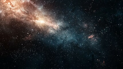 Fototapeta premium Stunning Cosmic View of Stars and Galaxies in Deep Space Scene