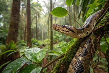 Obraz premium snake in the grass