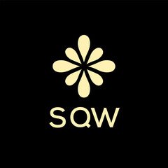 SQW creative minimalist letter logo.