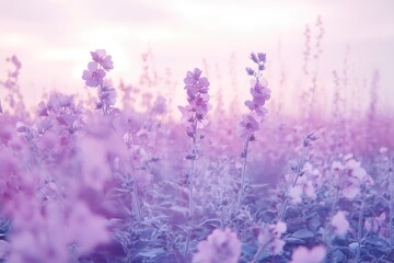 Obraz premium Malva Blossoms: A Summer Beauty in a Field of Flora, Embracing the Essence of Mauve Flowers