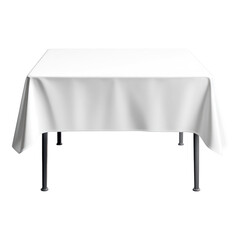 White table cloth Isolated on transparent Backgrounds