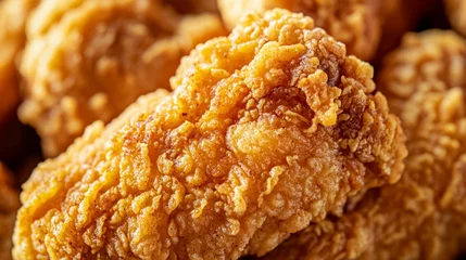 Crispy Golden Fried Chicken Pieces with Delicious Texture and Aroma