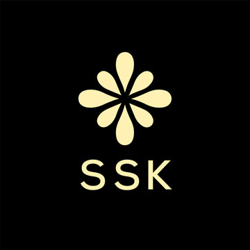 SSK creative minimalist letter logo.