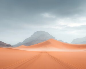 Desert Dune Landscape for Stormy Sky.