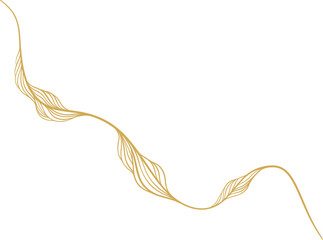 Gold Line Wave Border