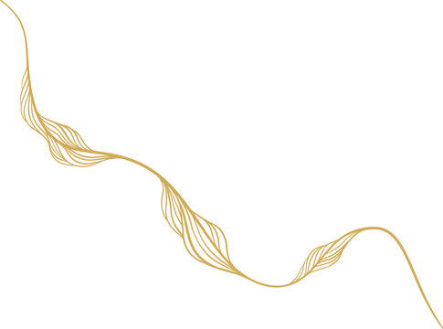 Gold Line Wave Border