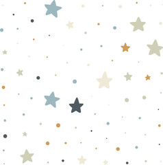 Cute Stars Seamless Pattern